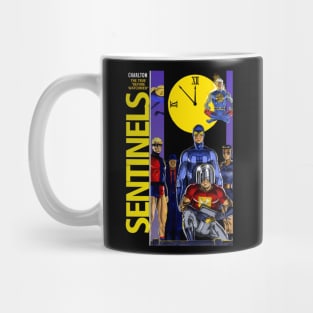 Watchmen: original Charlton characters on a Watchmen cover design Mug